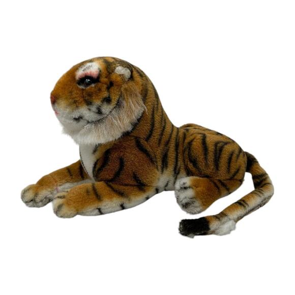 Wangpai Large Bengal Tiger Plush Toy Stuffed Animal Realistic Laying Vtg Rare - Picture 4 of 15